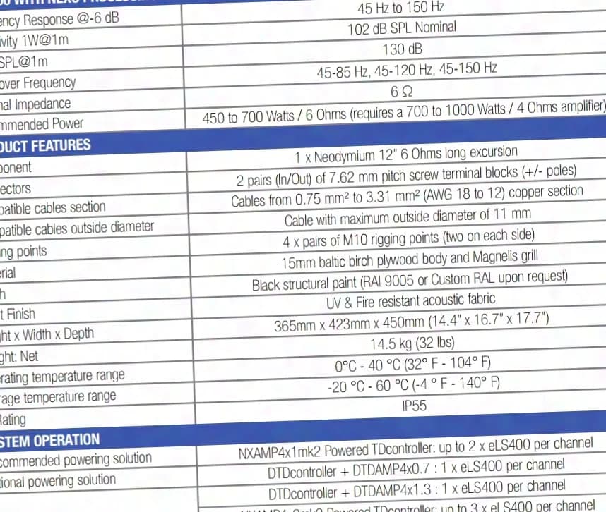 NEXO 2x ePS6 and 1x eLS400