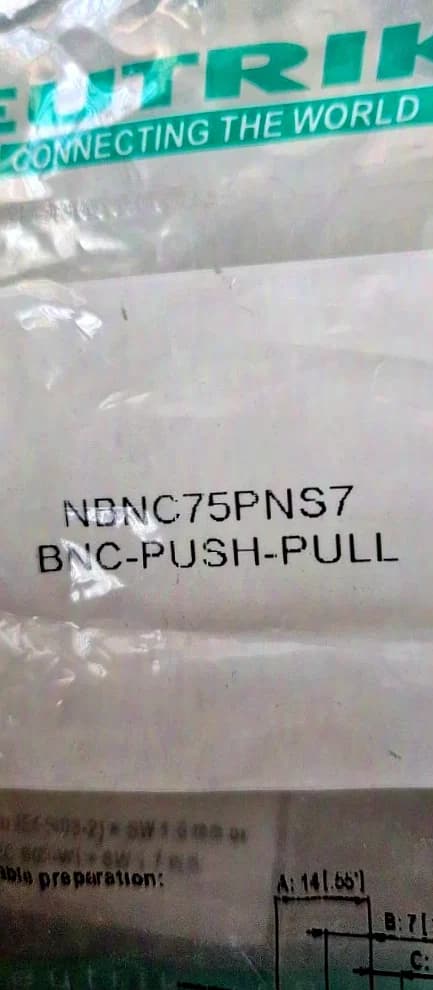 Neutrik BNC cable plug