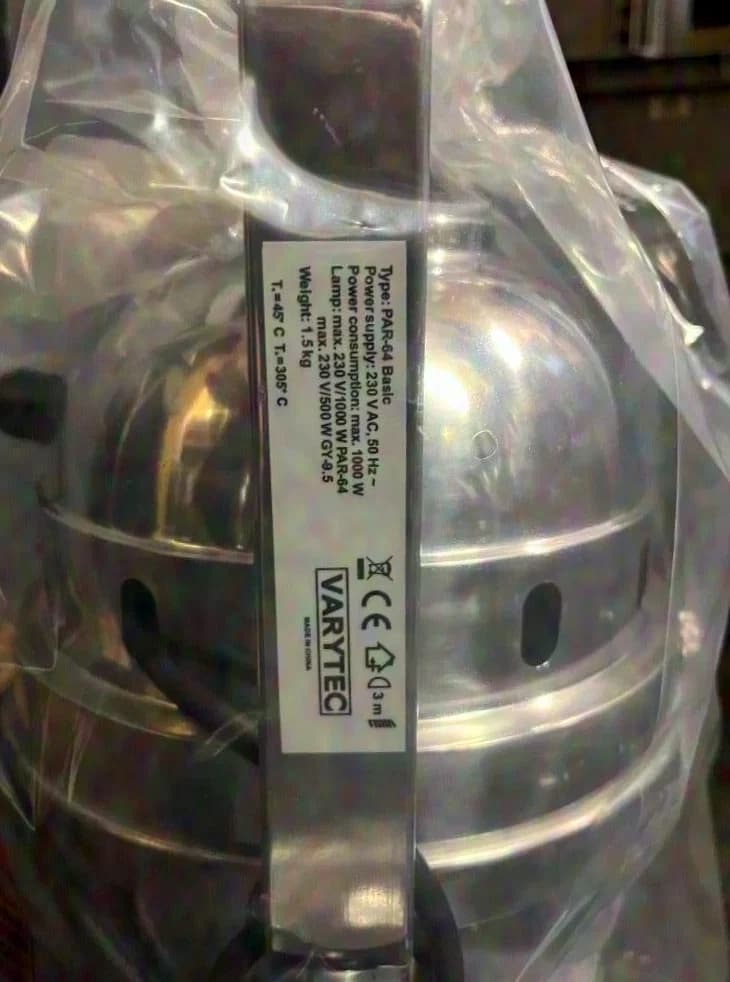 Varytec PAR 64 silver polish