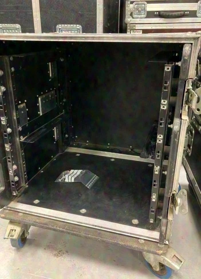 10HE Shockmount Rack, DD Rack with 5 handles on Bluewheels