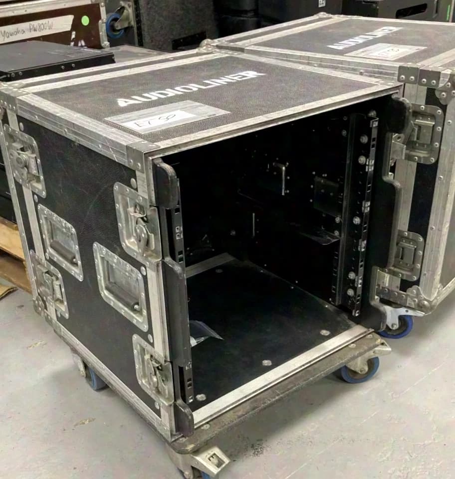 10HE Shockmount Rack, DD Rack with 5 handles on Bluewheels