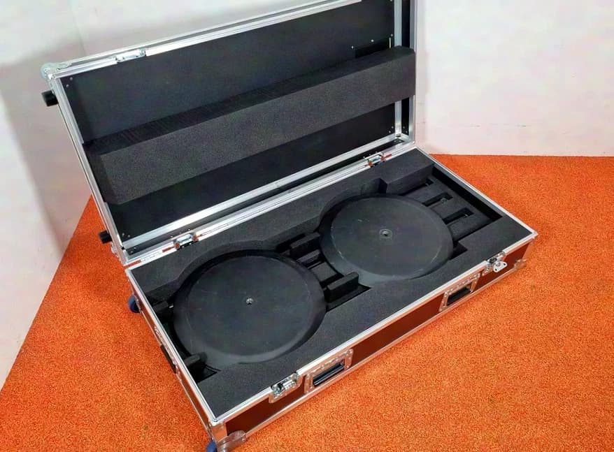 123customized Flightcase Trolley for 4× K&M Roundbase stands (Type 26735)