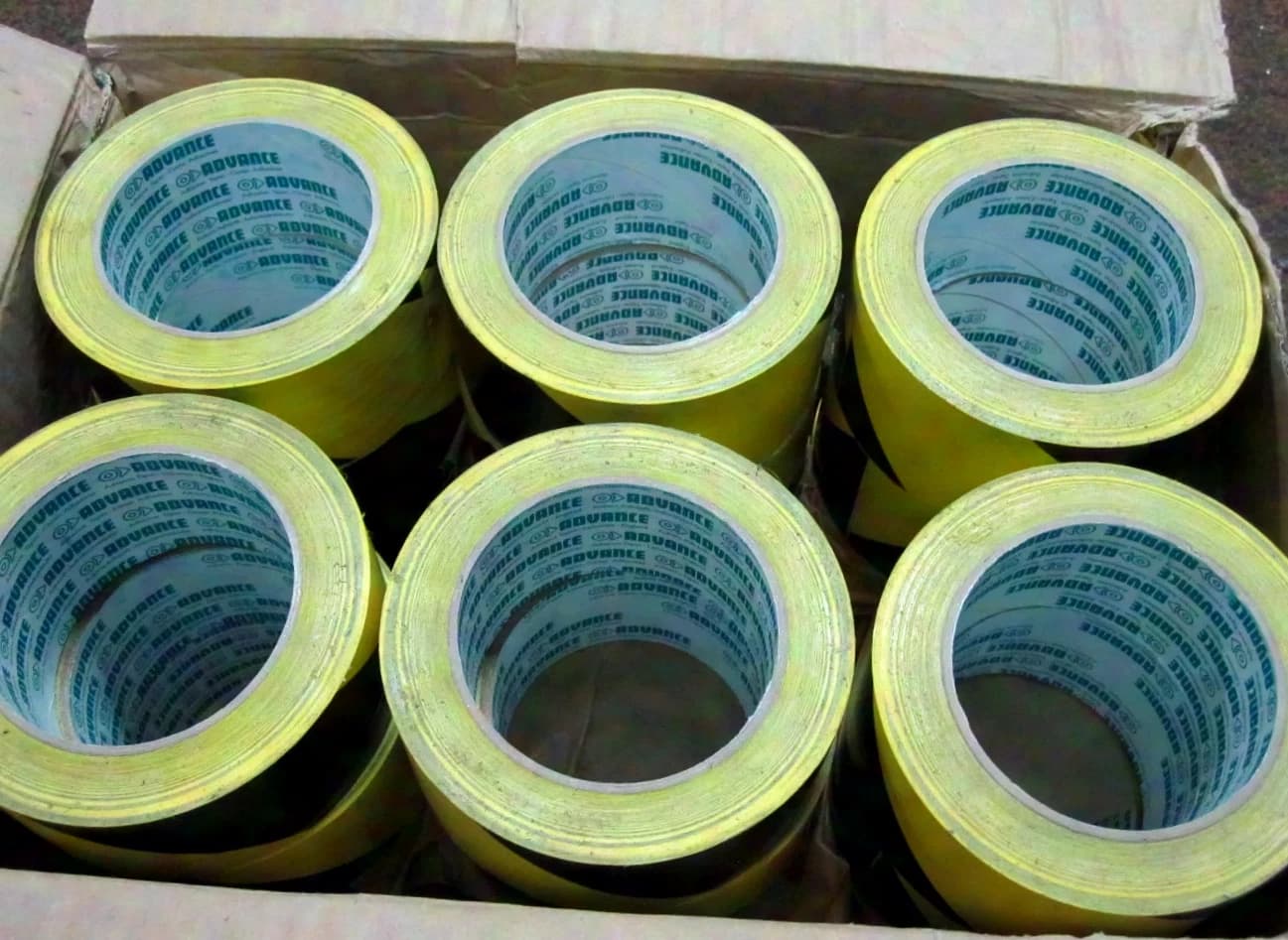 12 x Gaffa Tape yellow black AT 8 warning tape 5803 marking tape