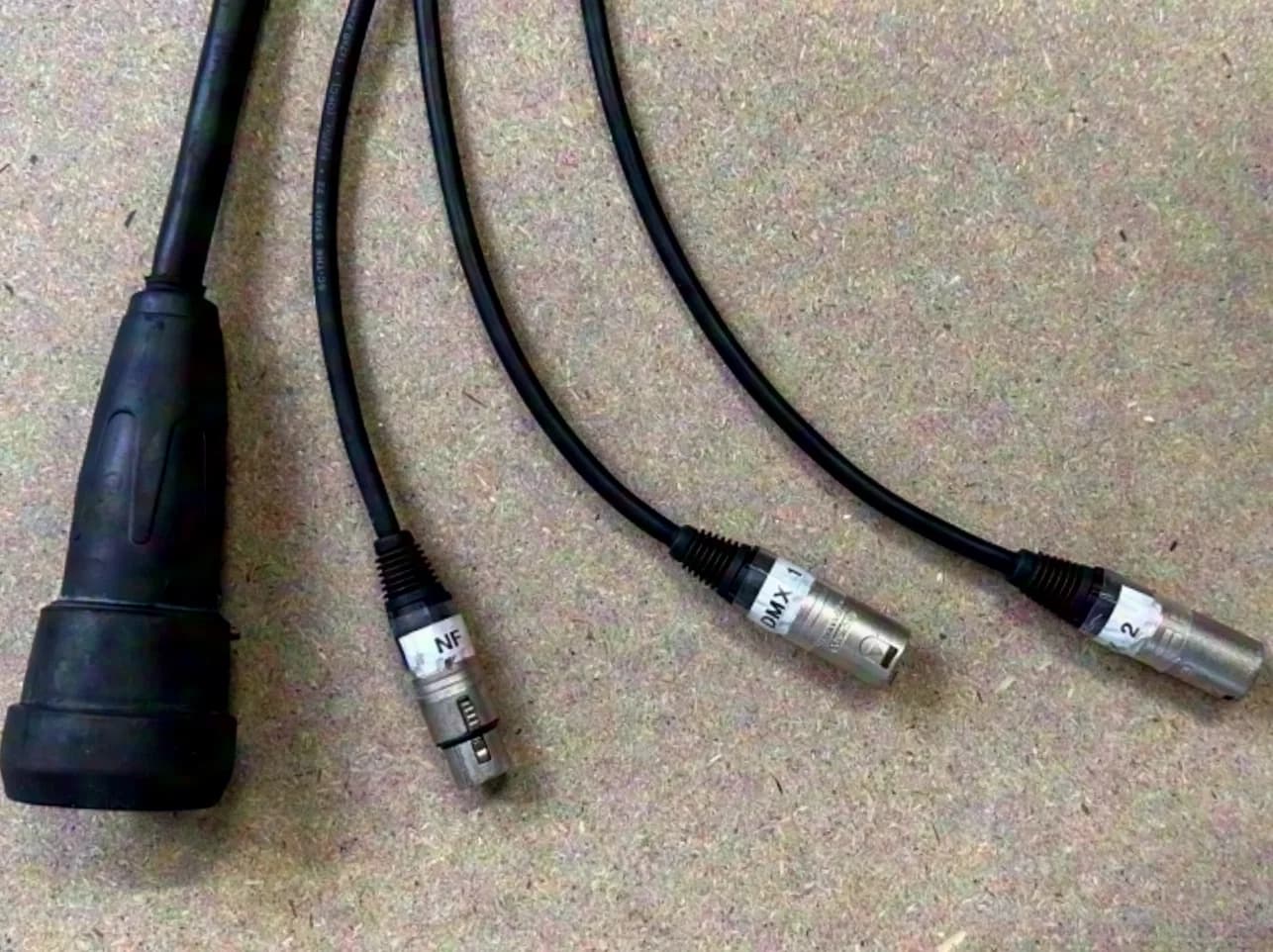 #15 Control multicore 100m 1x Schuko 2x DMX 1x NF5