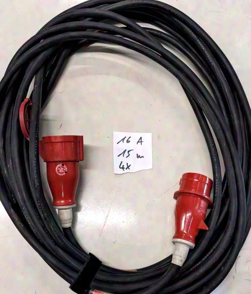 16A CEE 5p power cable Titanex and Siemens 10m, 15m, 20m, 25m, 30, 40m