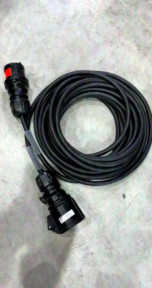 16A CEE rubber cable H07RN-F with black plug demo stock