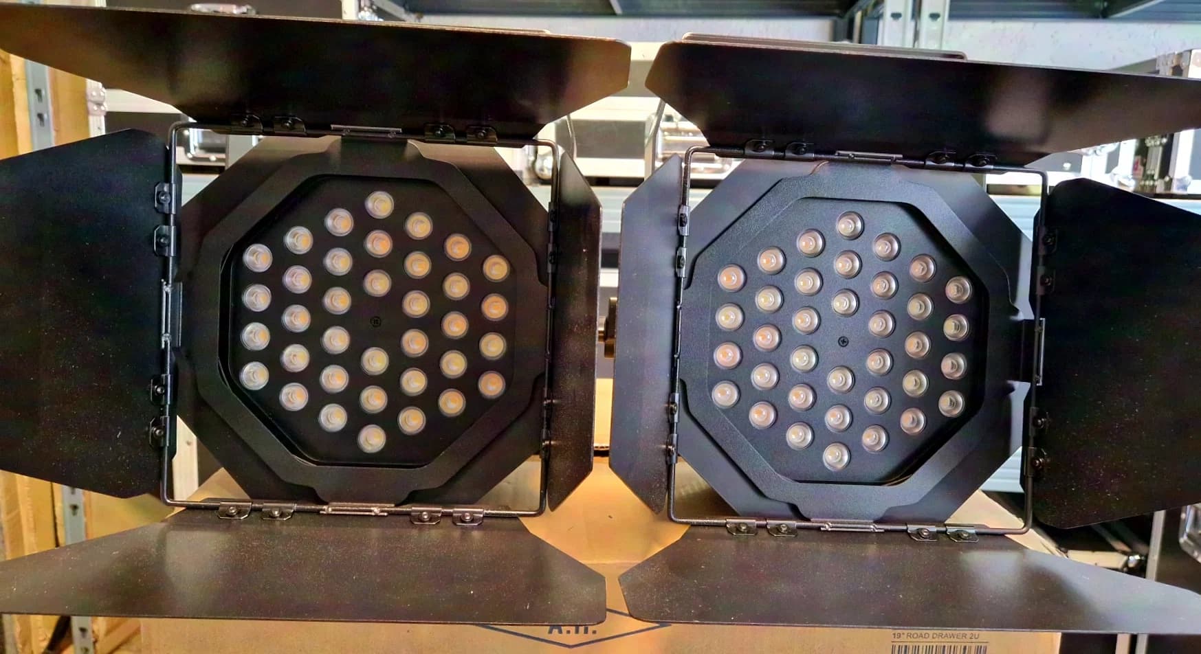 1 Pair EUROLITE LED Theatre Spotlights 36x3W CW/WW
