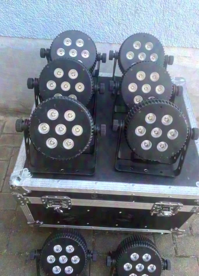 2 Sets BoomTone DJ -SilentPAR 7X10W 5IN1 incl. Case