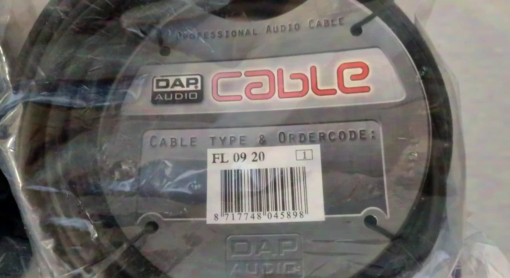 2x DAP XLR 3-pin DMX Cable Digital AES-EBU 20m -- NEW STOCK --
