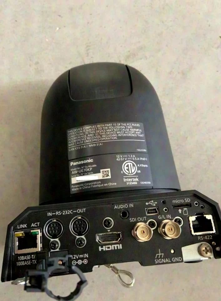 2x PANASONIC AW UE70KP FULLHD 4K HDMI STREAMING IP PTZ Camera + AW RP50 Control Panel