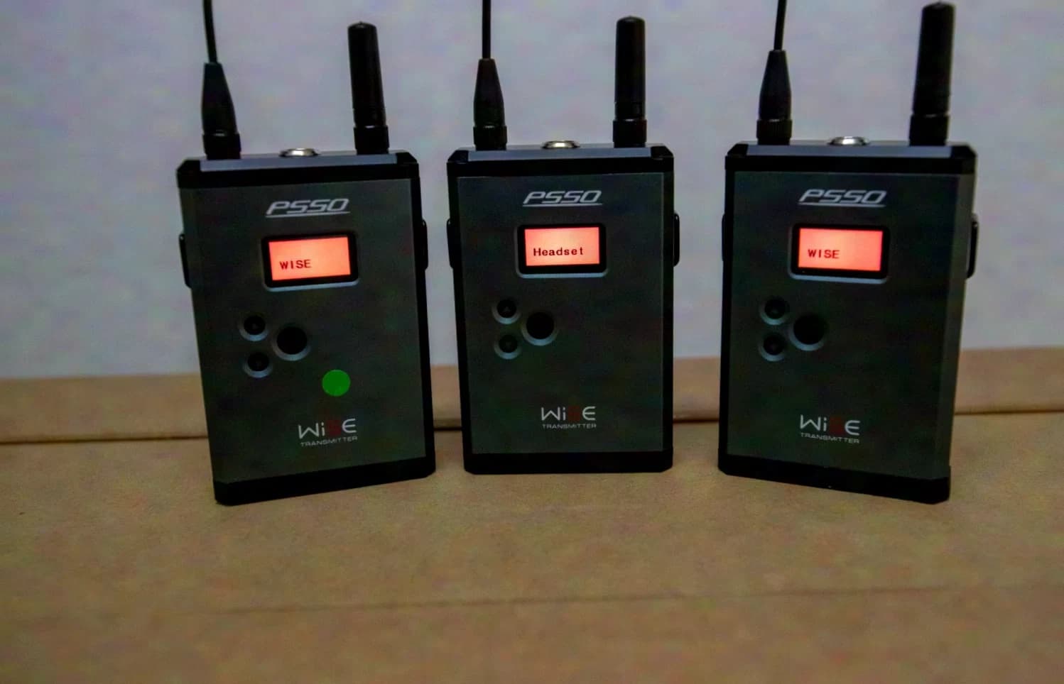3 PSSO WISE pocket transmitters / beltpacks / wireless 638 - 668 MHz, used twice