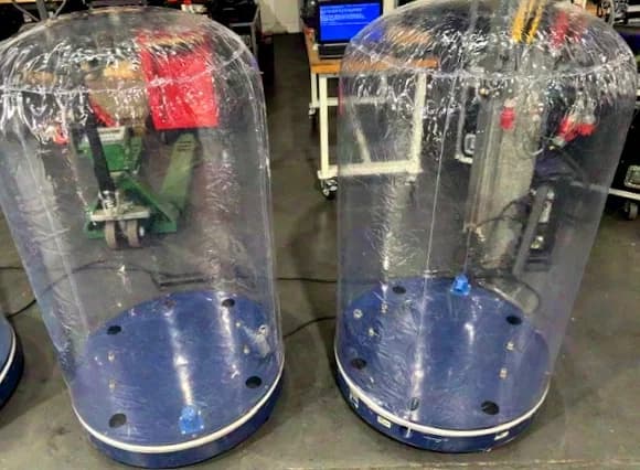 Air Base MBN 80 with Airdom 160, set, 2 pieces in a double flight case, new covers