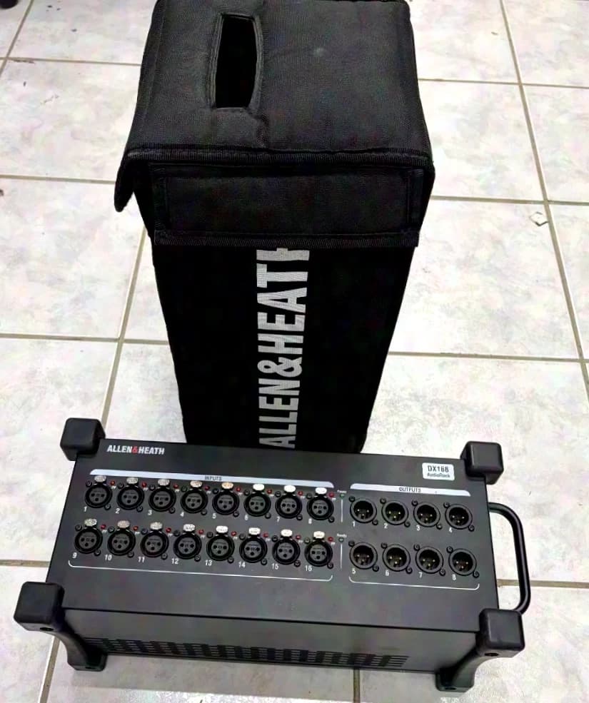 Allen & Heath DX168 stagebox for Allen & Heath mixers with AP9932 Padded Carry Bag