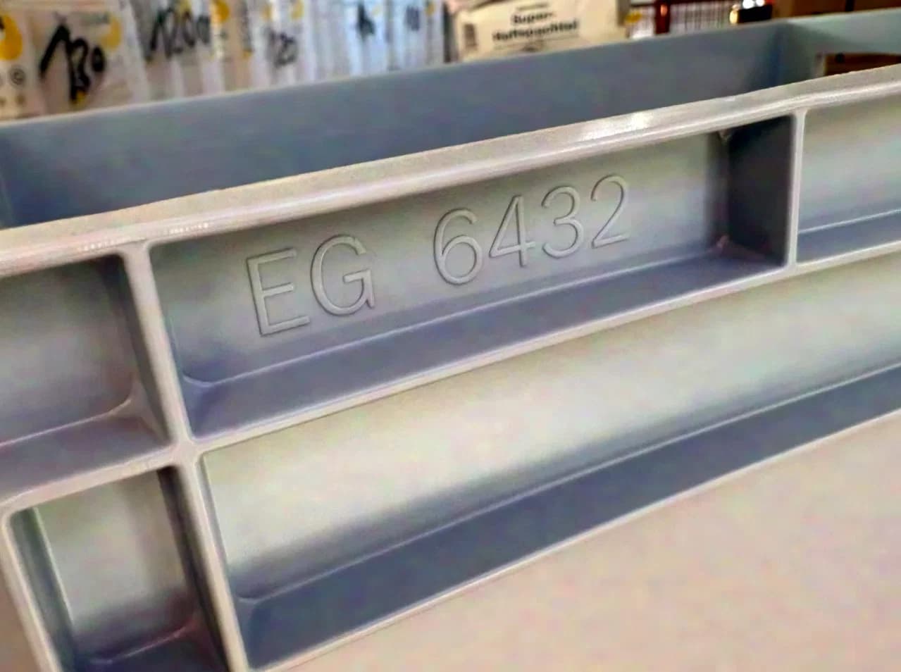 Auer EG6432 transport box with window storage box / storage rack box Eurobox / open-front storage bin