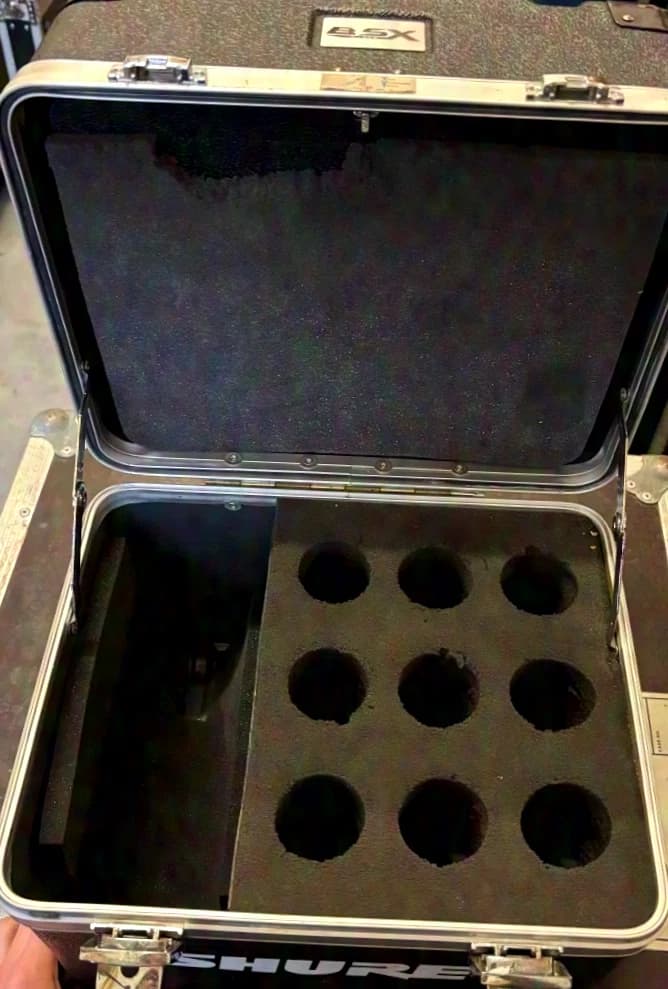 BSX plastic suitcase case for microphones
