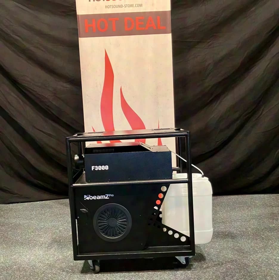 BeamZ Pro F3000 Highpower Haze Machine Trolley B-Stock