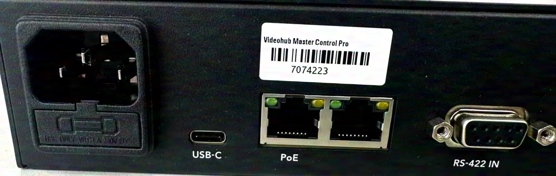 Blackmagic Design Videohub Master Control Pro Professional Router Control Panel