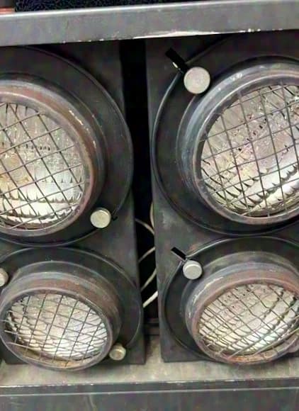 Blinder 4-lite, black ring 2600W DWE
