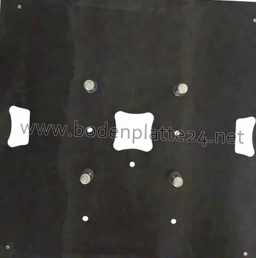 Bodenplatte24 Truss Base Plate 8 mm 80 x 80 cm 40 kg Handle in the Center / TV Mount