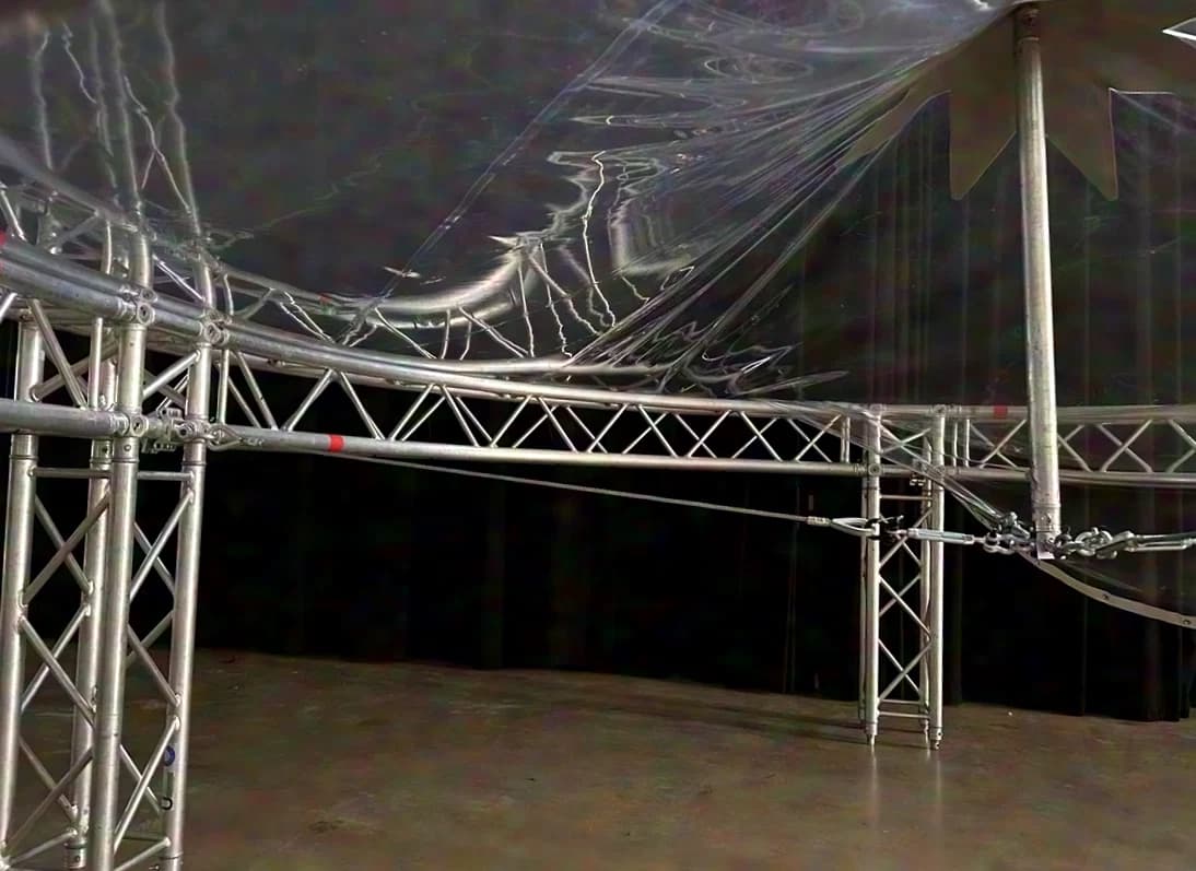 Transparent pointed stage roof 4.3 m diameter NEW PRODUCT round stage roof