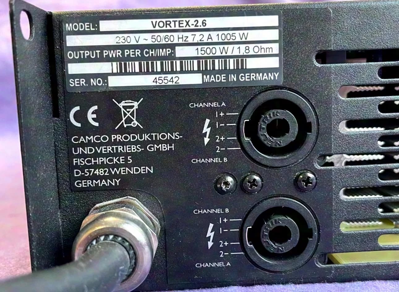 CAMCO VORTEX 2.6 new or demo unit