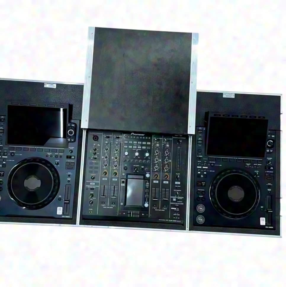 Casebase Pioneer DJM 2000 + CDJ 3000x with laptop shelf