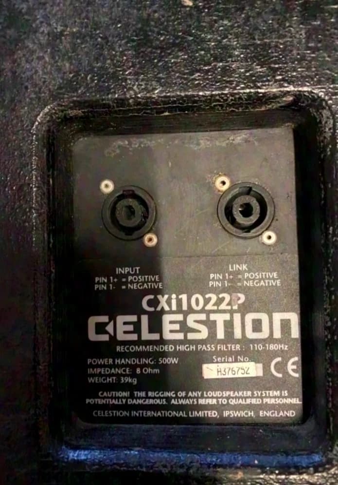 Celestion CXi 1022P + CX 1812 PA system 4 tops 4 subs