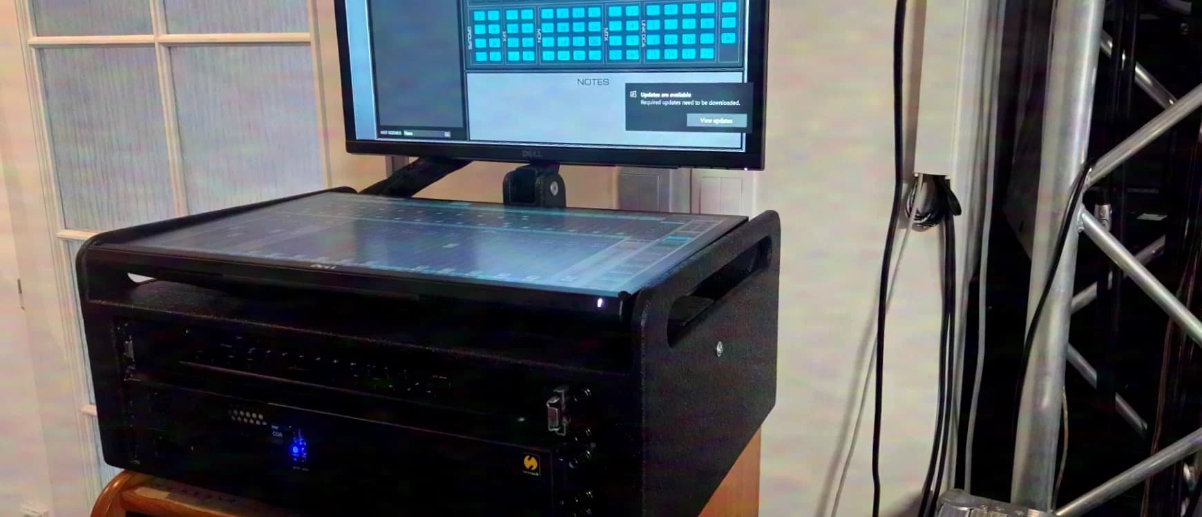 Clone Waves eMotion LV1 with 3x DG-IOX input/outputs and 2x24" touch control screens