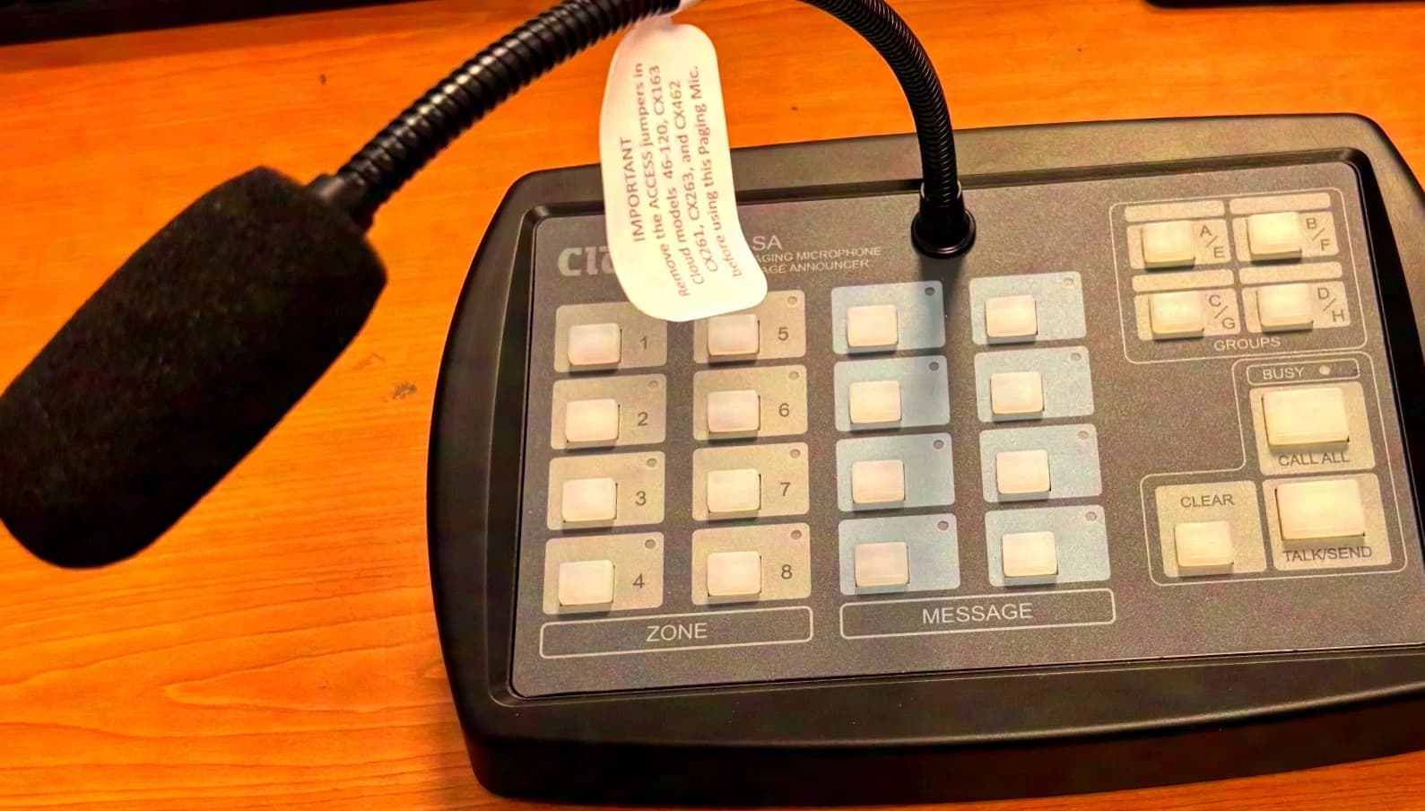 Cloud PM8-SA Digital paging microphone
