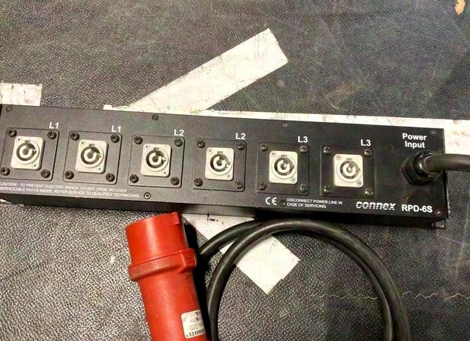 Connex RPD-6S power distributor 16A to 6x Powercon