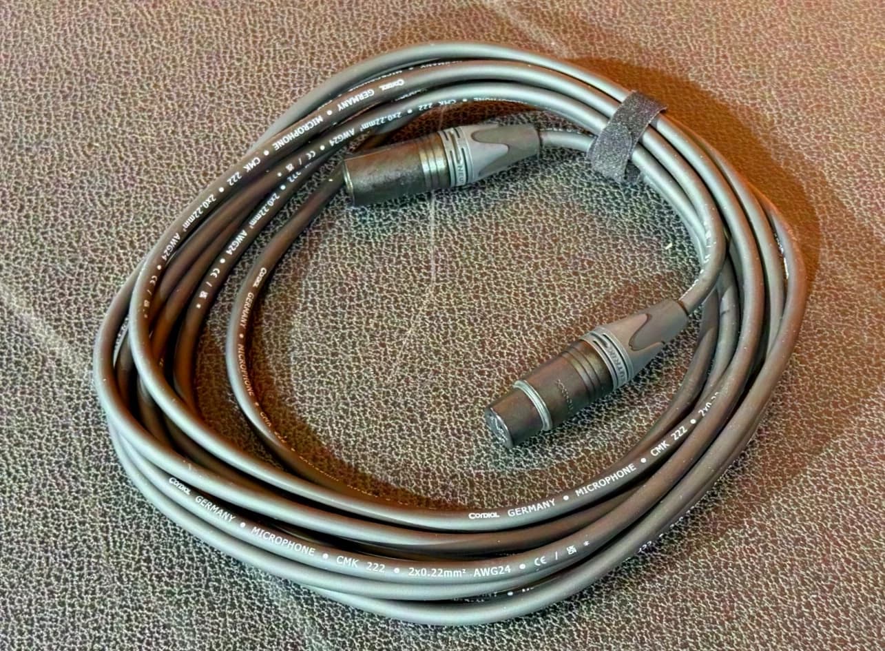 Cordial Microphone Cable XLR 3-pin 5m, Neutrik XLR Connectors