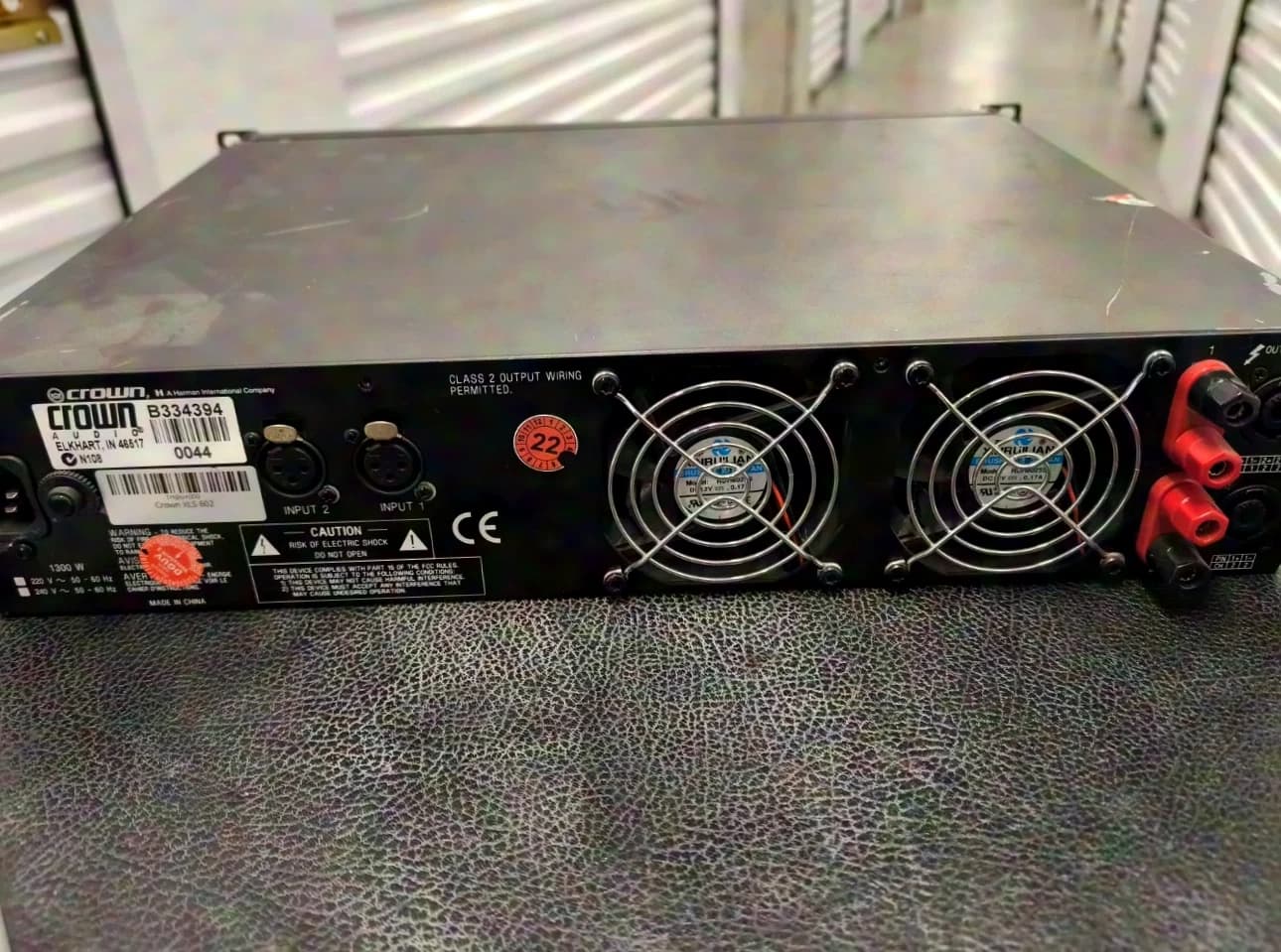 Crown XLS602 dual channel amplifier