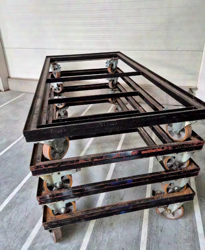 Custom manufacturing Trolley for transporting NIVTEC