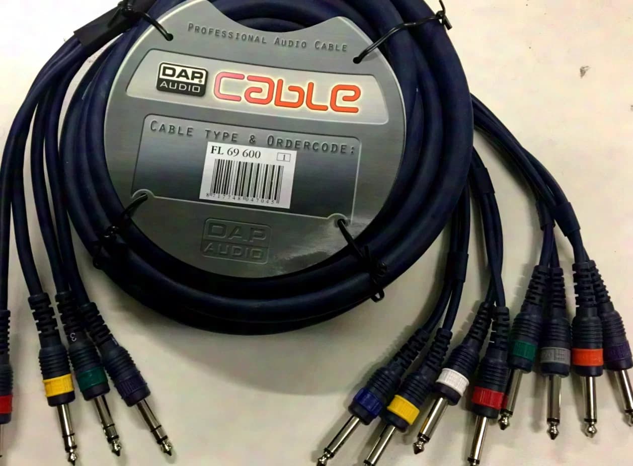 DAP AUDIO FL69600 Studiosnake / Multicore cable 8x mono jack to 4x stereo jack,