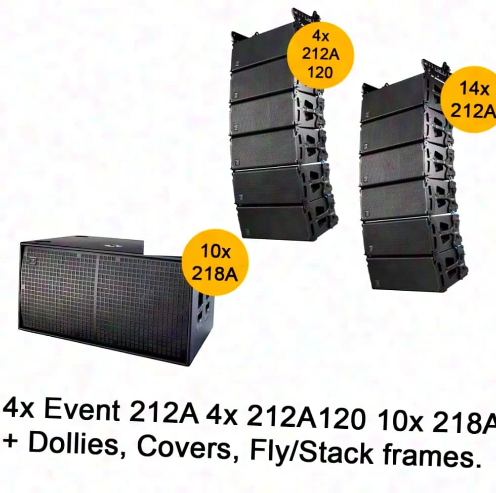 DAS Audio Event 212A & 212A120 & 218A Line Array System (Complete Set, B-Stock)