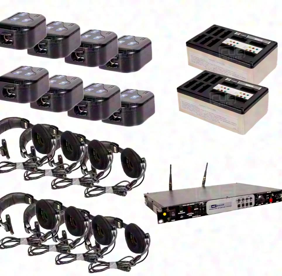 DEC Deals HME Intercom System 8x Beltpack/headset + DX200