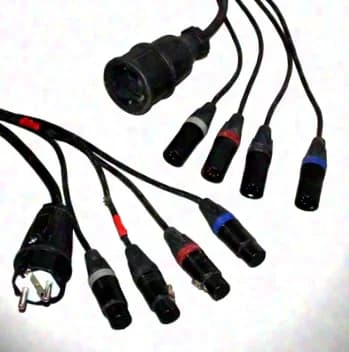 DMX AES/EBU Multicore 75m 4 Lines + Schuko (in Case)