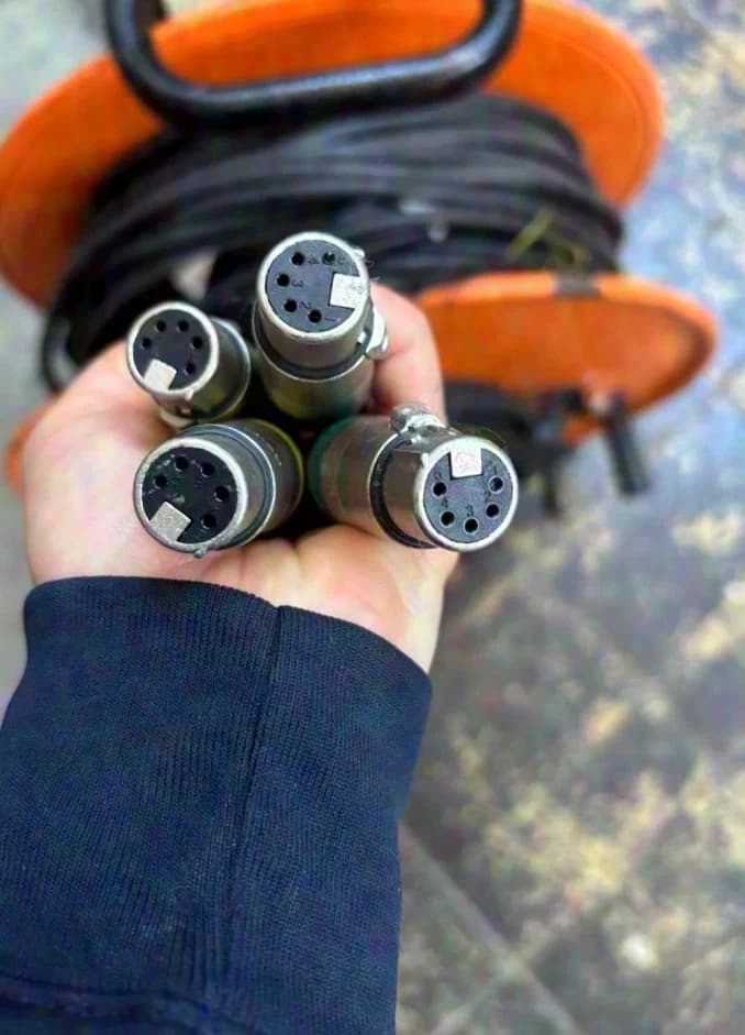 DMX Core 100m AES/EBU on a reel with 4 x 5-pin XLR