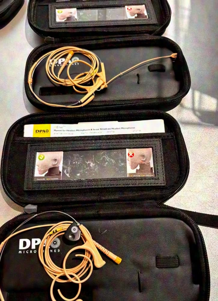 DPA d: fine FIDF00-2 Dual-Ear Headset, Cardioid, beige Microdot 120mm