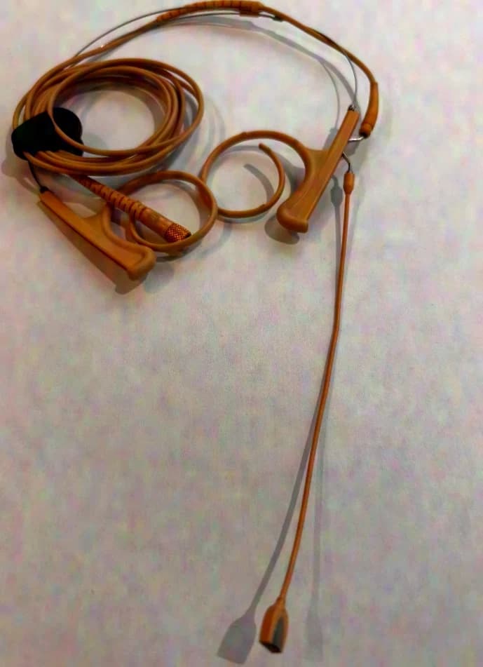 DPA d: fine FIDF00-2 Dual-Ear Headset, Cardioid, beige Microdot 120mm