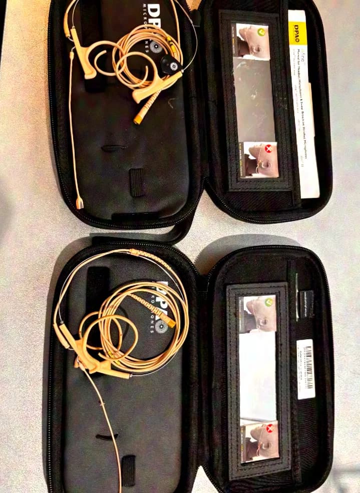 DPA d: fine FIDF00-2 Dual-Ear Headset, Cardioid, beige Microdot 120mm
