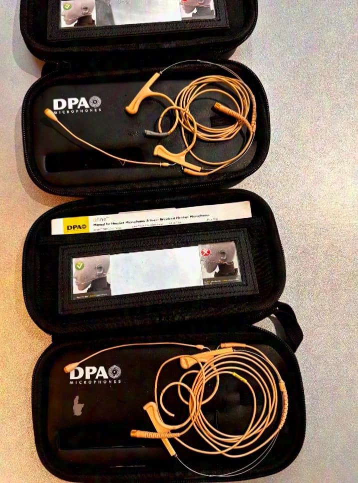 DPA d: fine FIO66F00-2 Two-Ear Headset, 4066 Capsule, beige Microdot 110mm