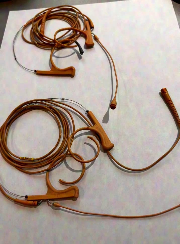 DPA d: fine FIO66F00-2 Two-Ear Headset, 4066 Capsule, beige Microdot 110mm