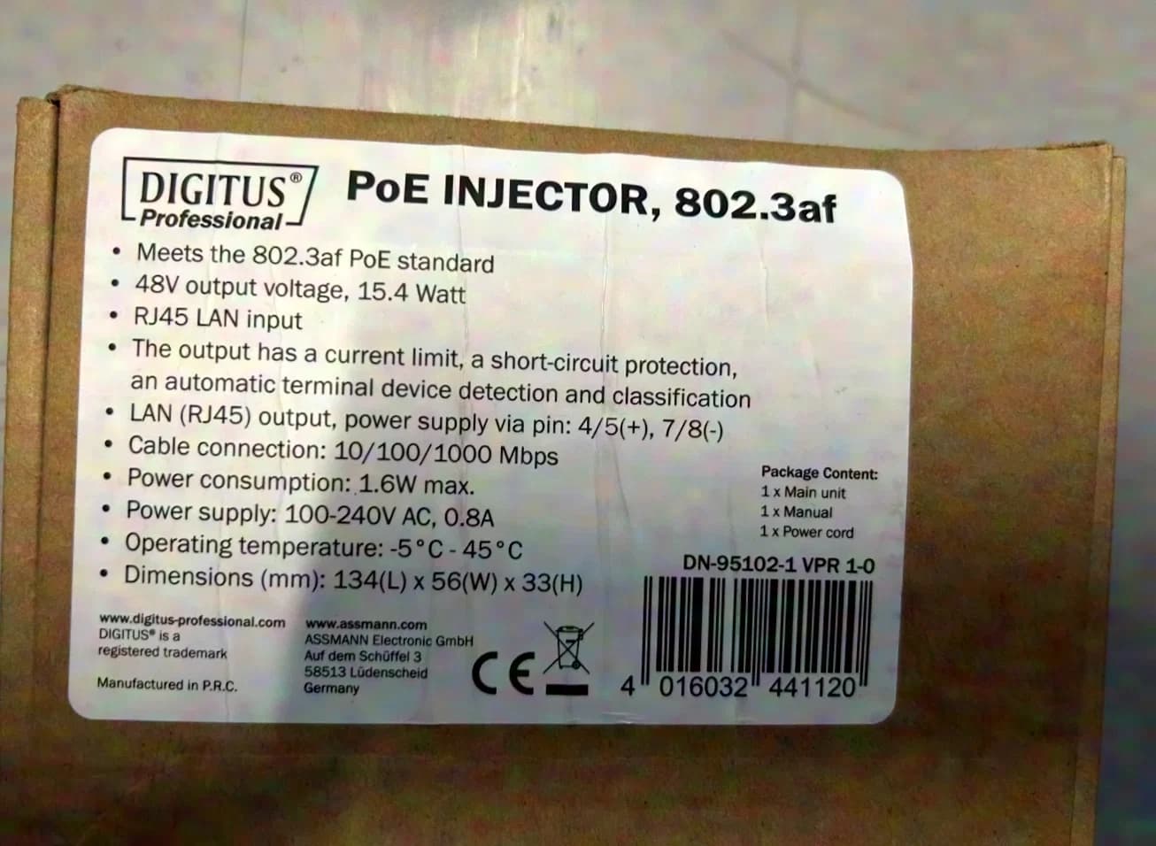 Digitus PoE Converter / Injektor PoE Erzeuger