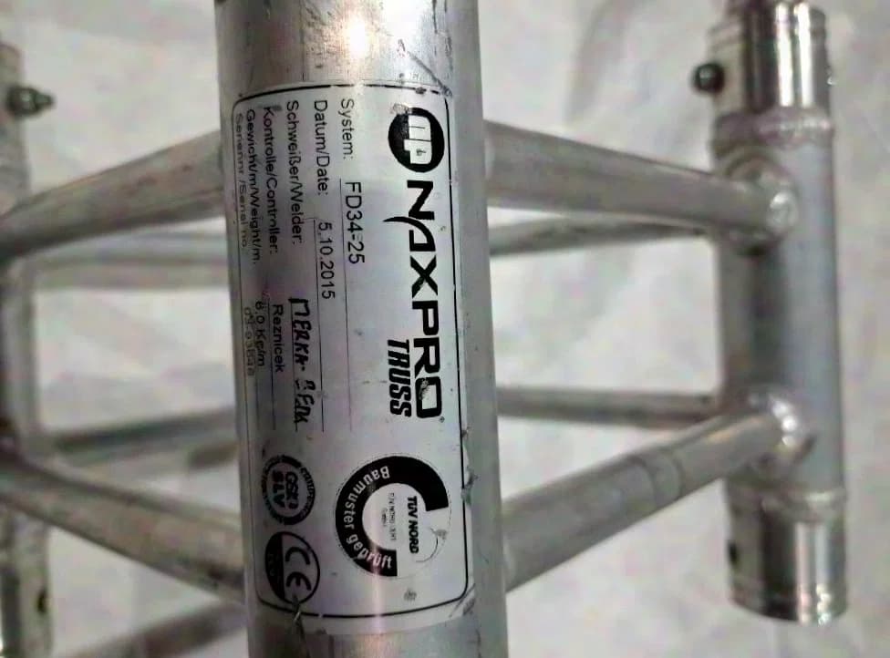 Various truss pieces, Global Truss, Eurotruss, Naxprotruss, Sweettruss, ATC