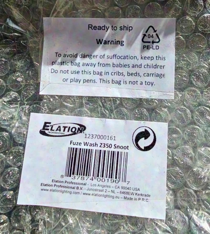 Elation Fuze Wash 350Z Snoot Spill Light Shield Ring Gobo Accessory 10 Pieces