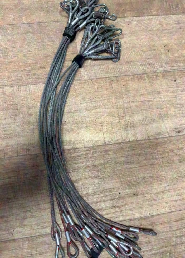 Safety cables 600 x4mm chain link Safetys total 20