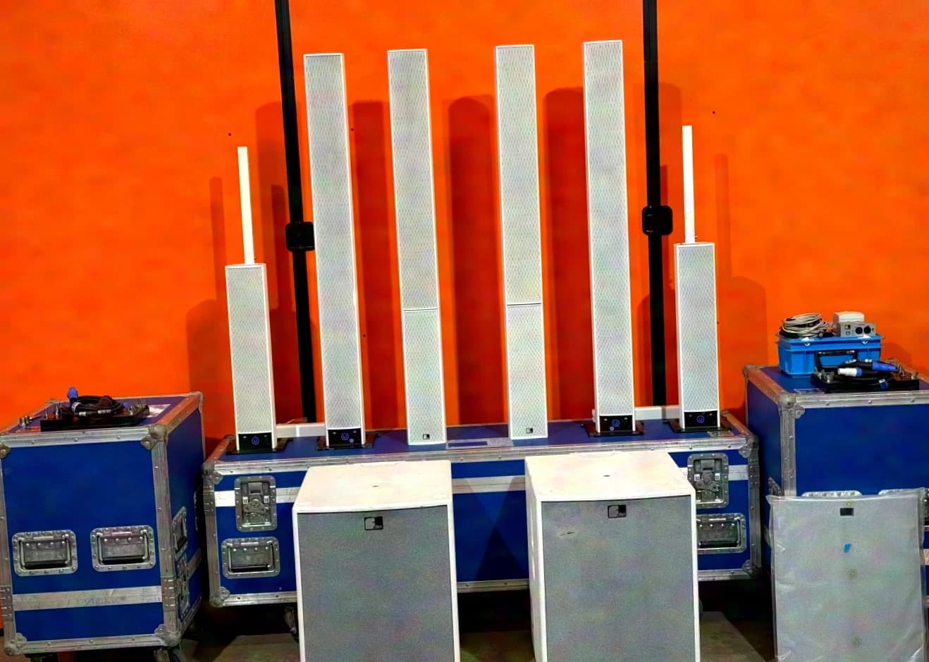 Fohhn Linea Focus LF-120 | XS-30 Set active loudspeaker system white incl. Cases & accessories