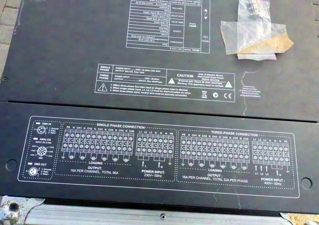 GLT DP-6 T 32A 6-Channel Dimmer Pack
