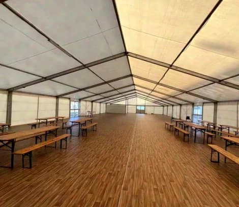 Used tent 15x40m incl. wooden floor with steel substructure